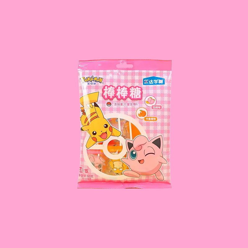 Leda Pokemon Flat Lollipops Peach & Kaman Orange 60g (China)