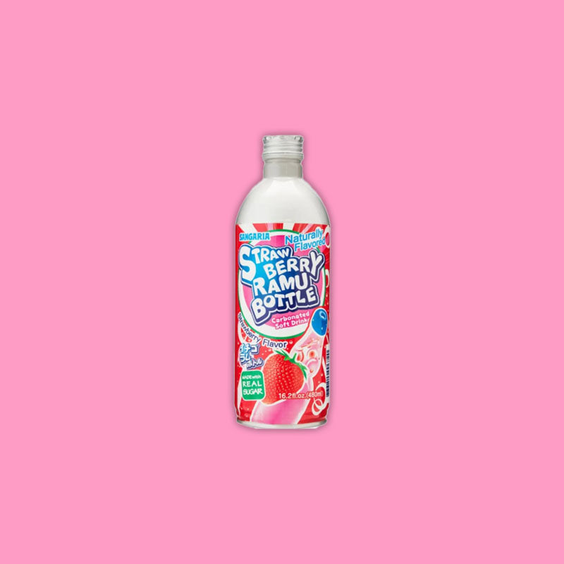 Sangaria Ramune Strawberry Soda 500ml (Japan)