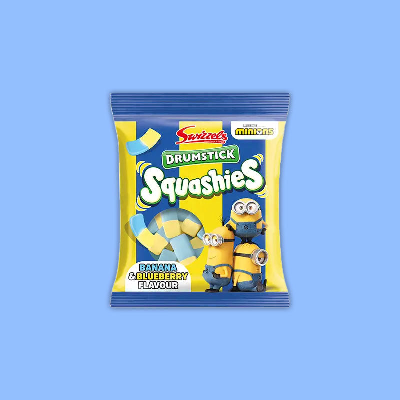 Swizzels Squashies Minions Banana and Blueberry 120g (Canada)