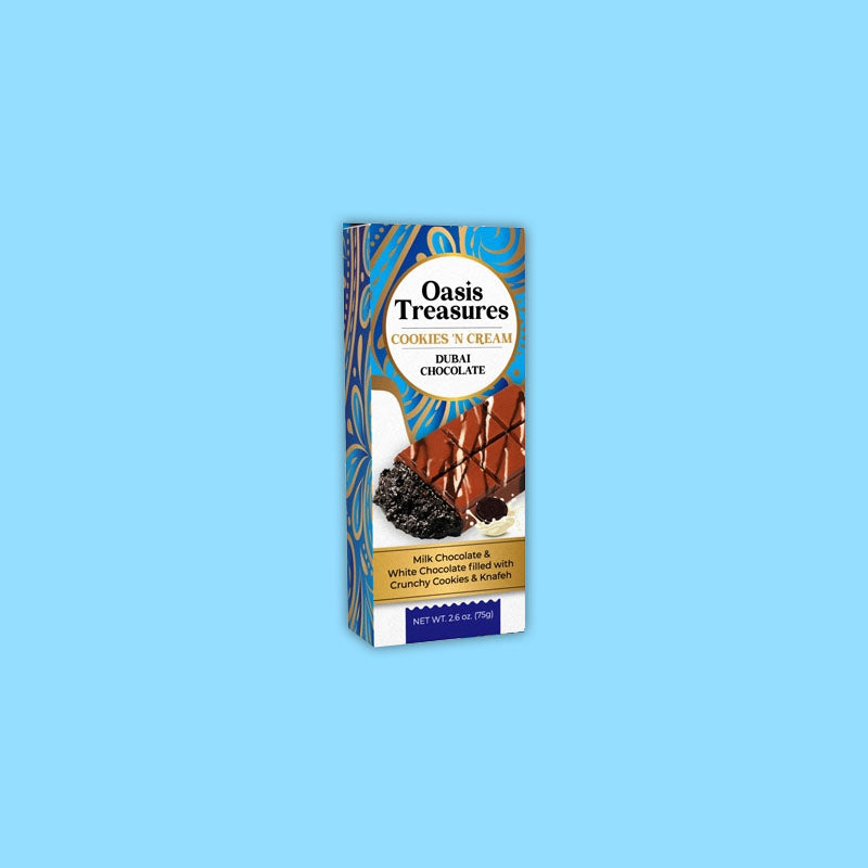 Oasis Treasures Dubai Chocolate Cookies & Cream 75g (USA)