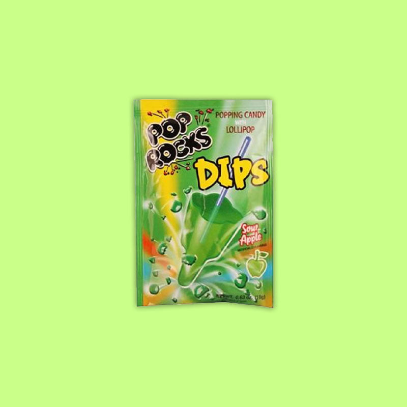Pop Rocks Dips Sour Apple .63oz (USA)