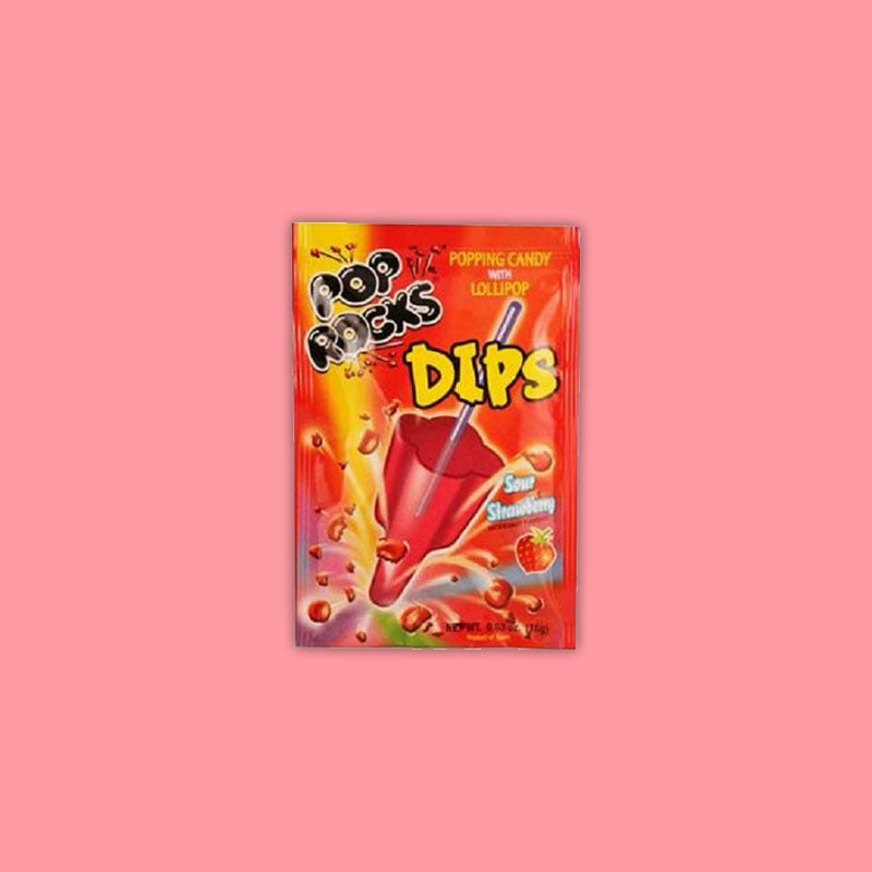 Pop Rocks Dips Sour Strawberry .63oz (USA)
