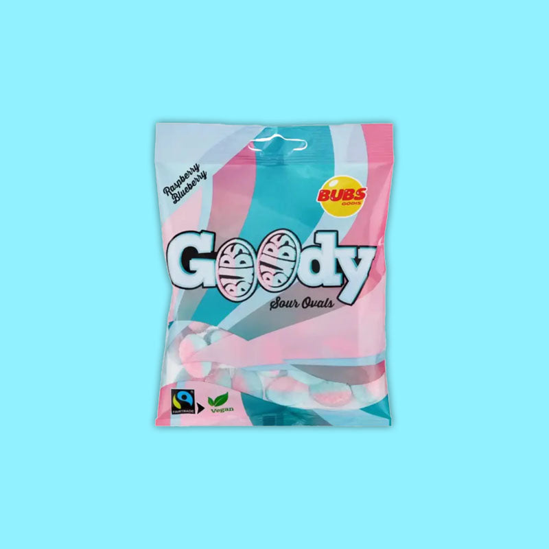 Bubs Goody Raspberry Blueberry Ovals 90g (Sweden)