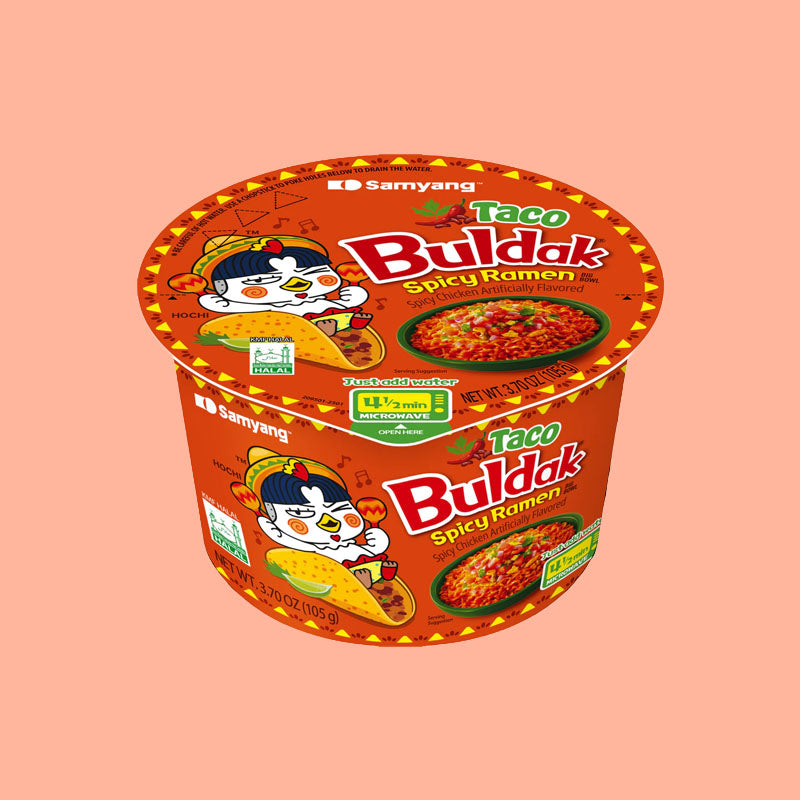 Buldak Spicy Ramen Bowl Taco 105g (Korea)