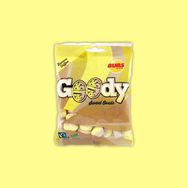 Bubs Goody Banana Toffe Ovals 90g (Sweden)