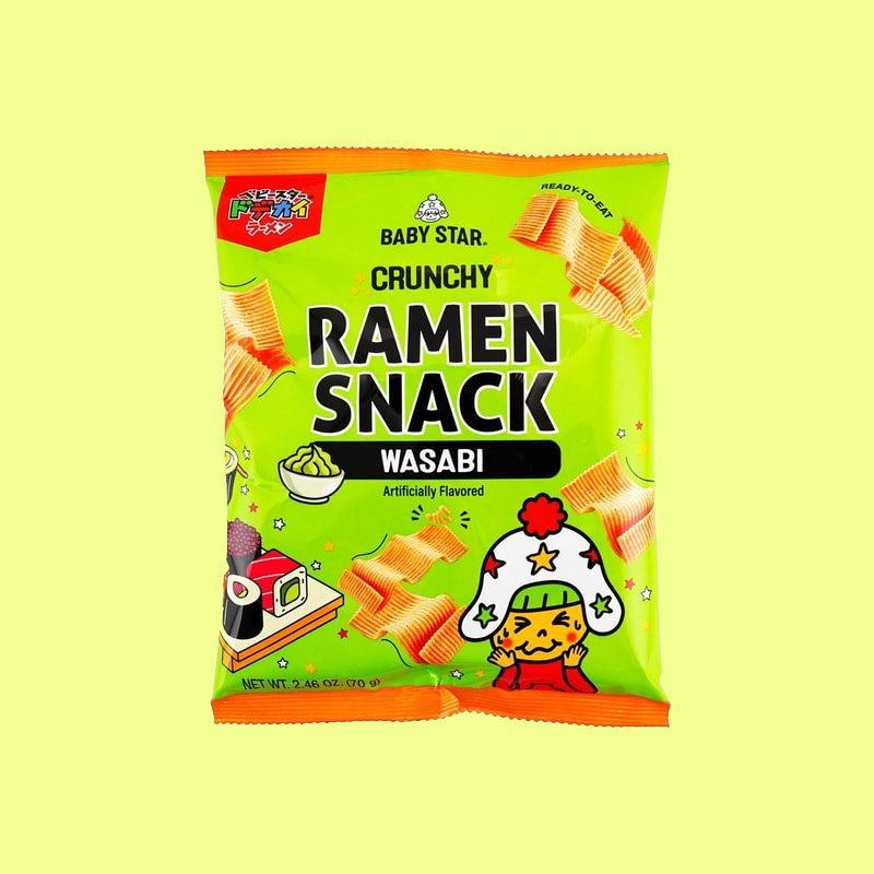 Crunchy Ramen Snack Wasabi 2.46oz (Taiwan)