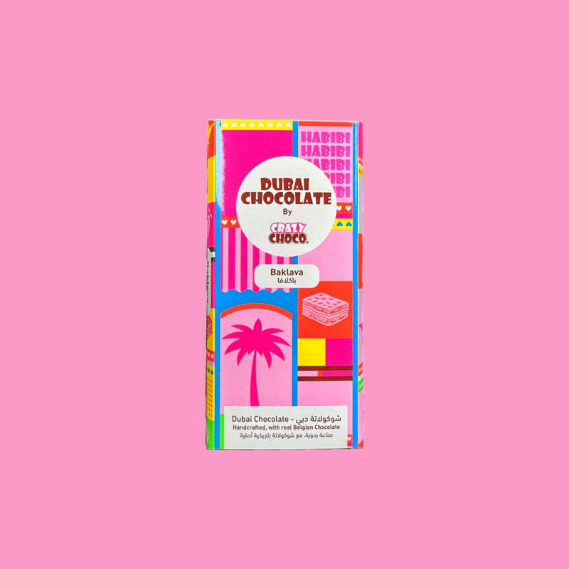 Crazy Choco Authentic Dubai Chocolate - Baklava 180g (Dubai)