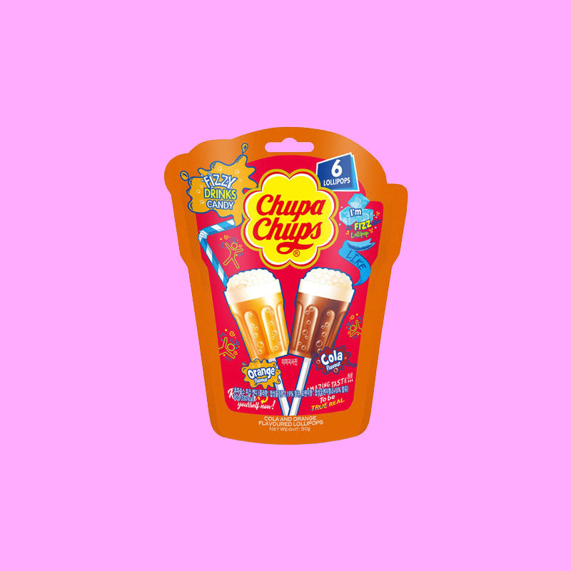 Chupa Chups Fizzy Cola & Orange Lolipops (Korea)