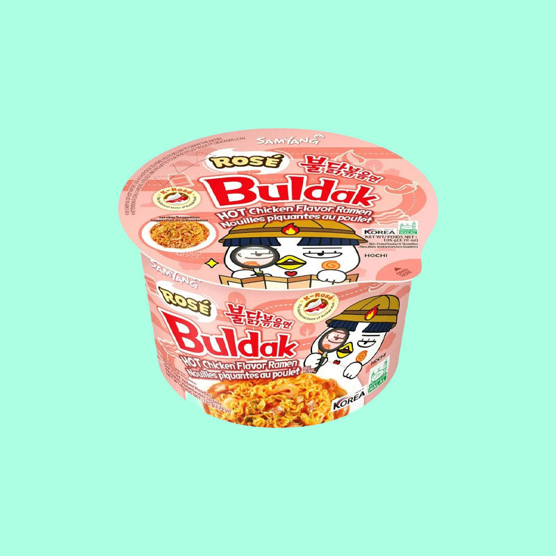 Buldak Spicy Ramen Bowl Rose 105g (Korea)