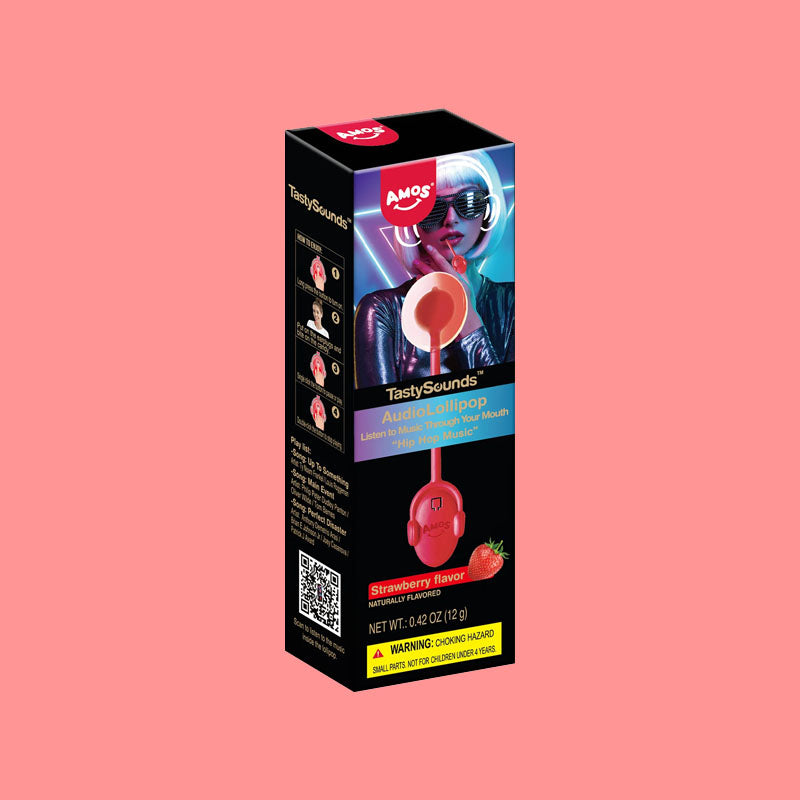 Amos Tasty Sounds Audio Lolipop Strawberry 12g (USA)