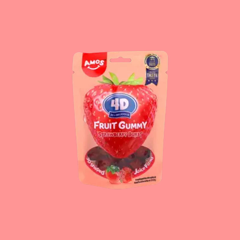 Amos 4D Gummy Strawberry 170g (China)