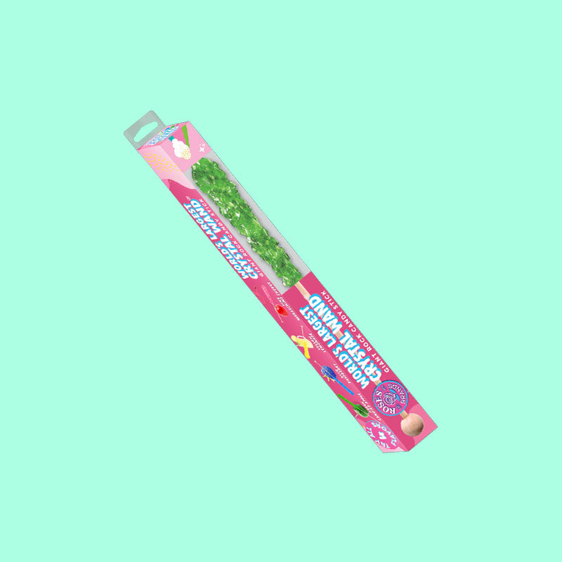 Roses World's Largest Crystal Wand Candy Green Candied Apple 55g (Mexico)