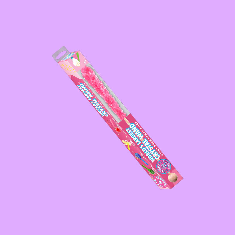 Roses World's Largest Crystal Wand Candy Pink Maraschino Cherry 55g (Mexico)