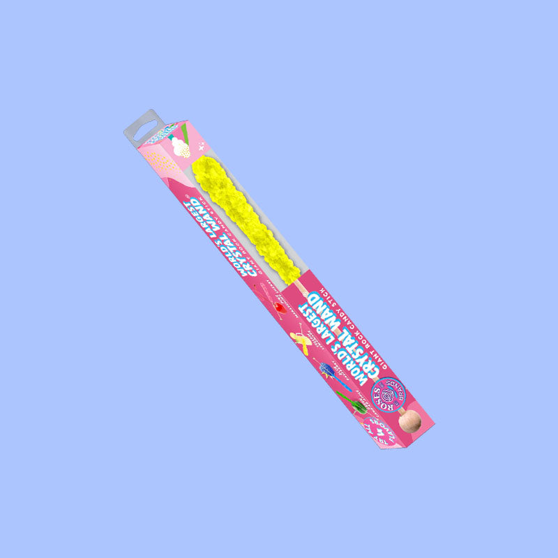 Roses World's Largest Crystal Wand Candy Yellow Lemonade 55g (Mexico)