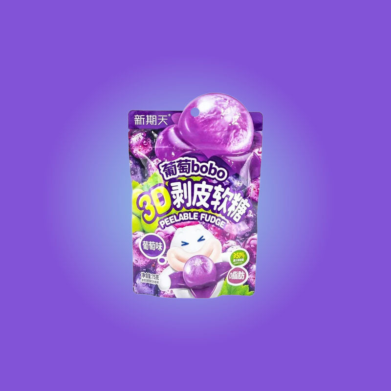 3D Peeling Soft Candy- Black Grape Flavor 75g (China)