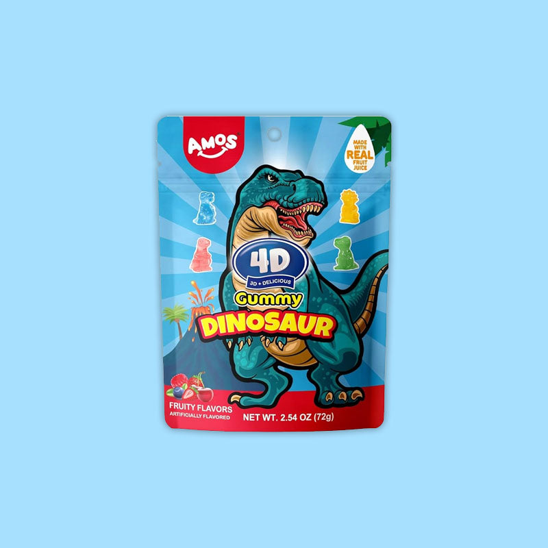 Amos 4D Gummy Dinosaur 198g (China)