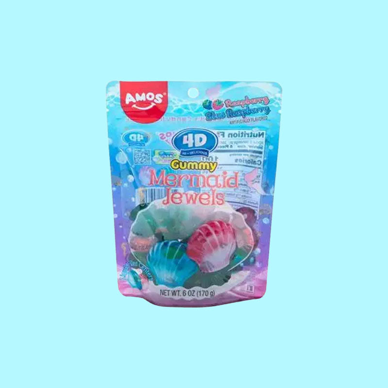 Amos 4D Gummy Mermaid Jewels 6oz (China)