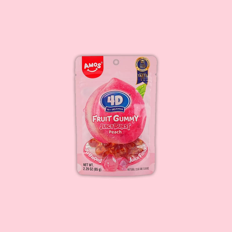 Amos 4D Gummy Peach Burst 6oz (China)