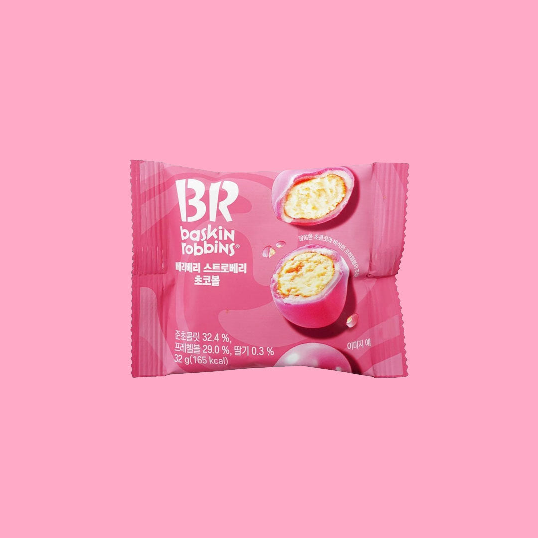 Baskin Robbins Berry Strawberry Choco Balls 32g (Korea)
