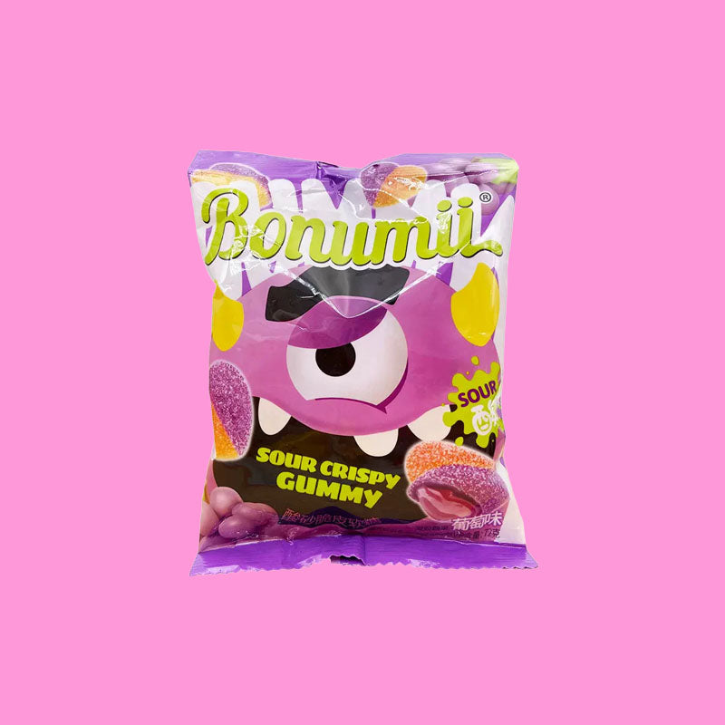 Bonumii Sour Sandy Crispy Gummy Grape 72g (China)