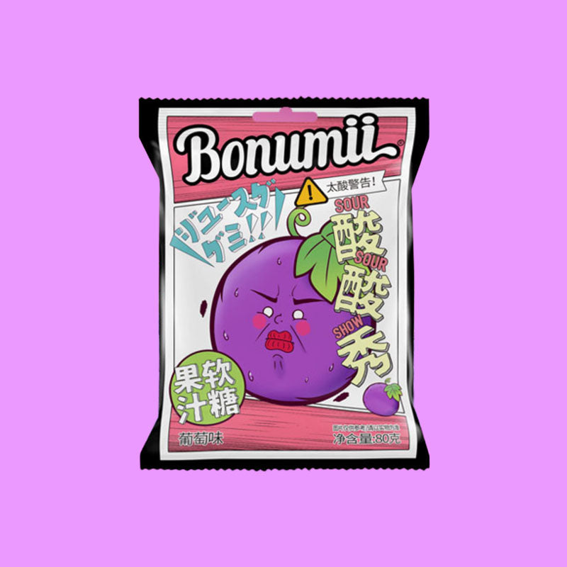 Bonumii Sour Show Juice Gummy Grape 88g (China)