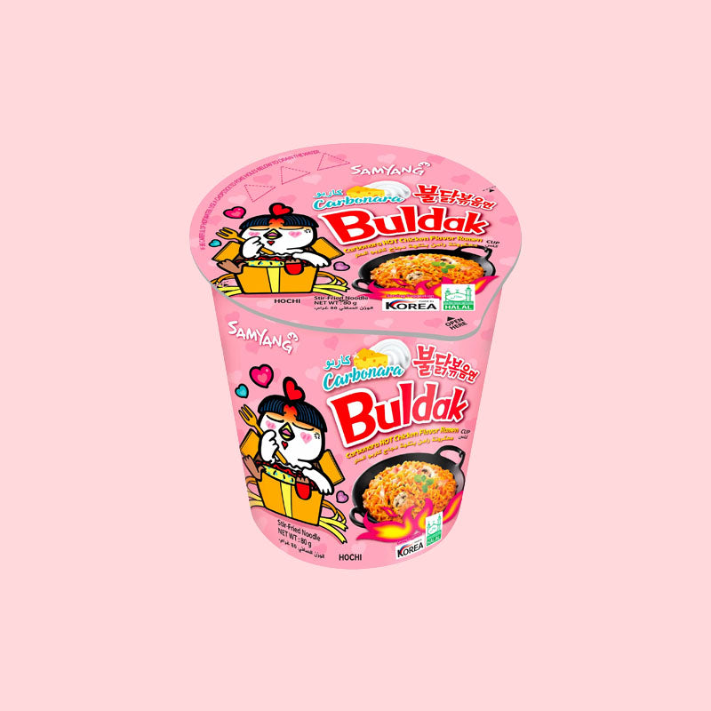 Buldak Ramen Noodle Cup Spicy Chicken Carbonara 80g (Korea)
