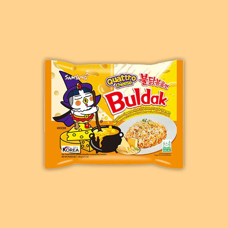 Buldak Ramen Stir-Fried Hot Chicken Quattro Cheese 145g (Korea)