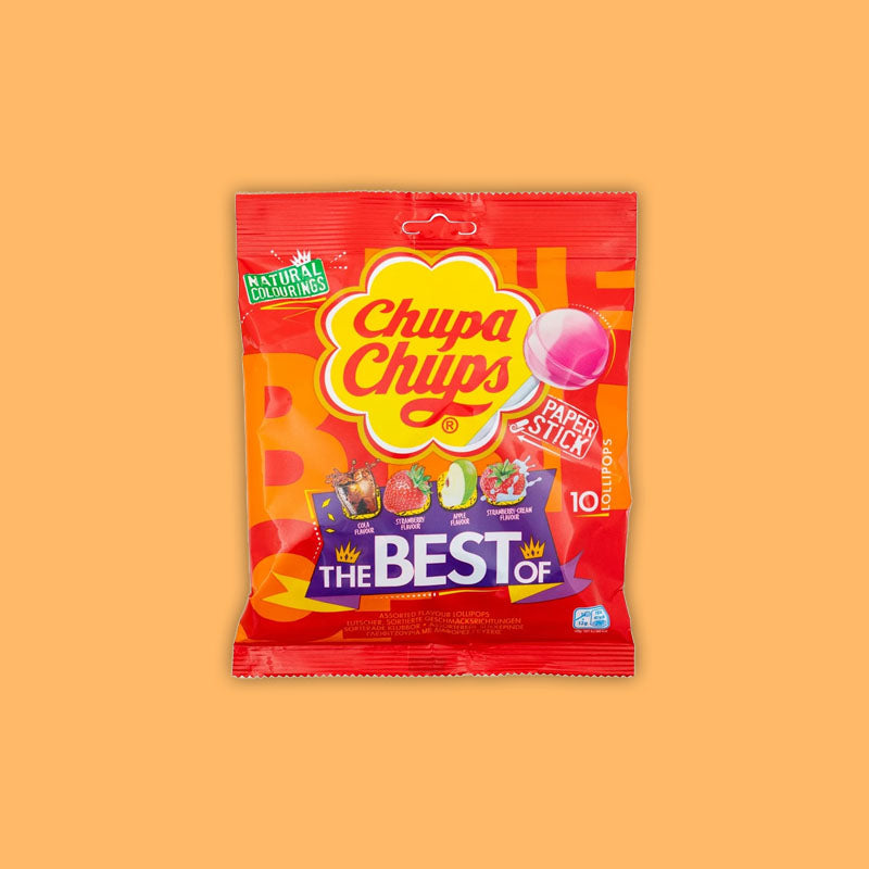 Chupa Chups The Best of 10 Assorted Lollipops 120g (Germany)