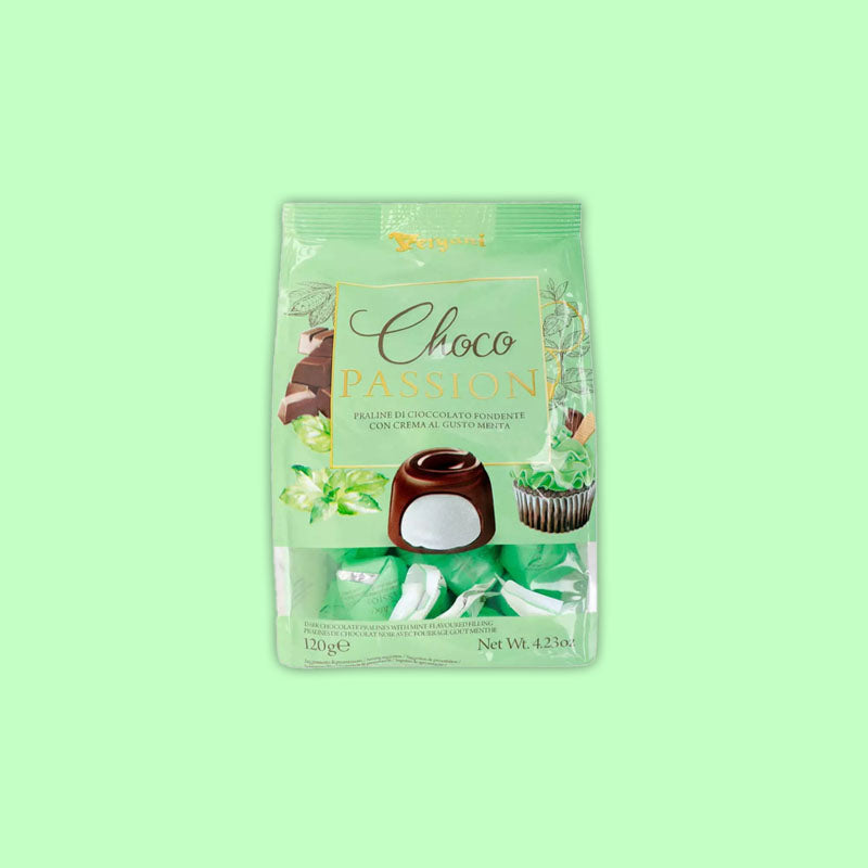 Vergani White Passion Pralines w/ Mint 120g (Italy)