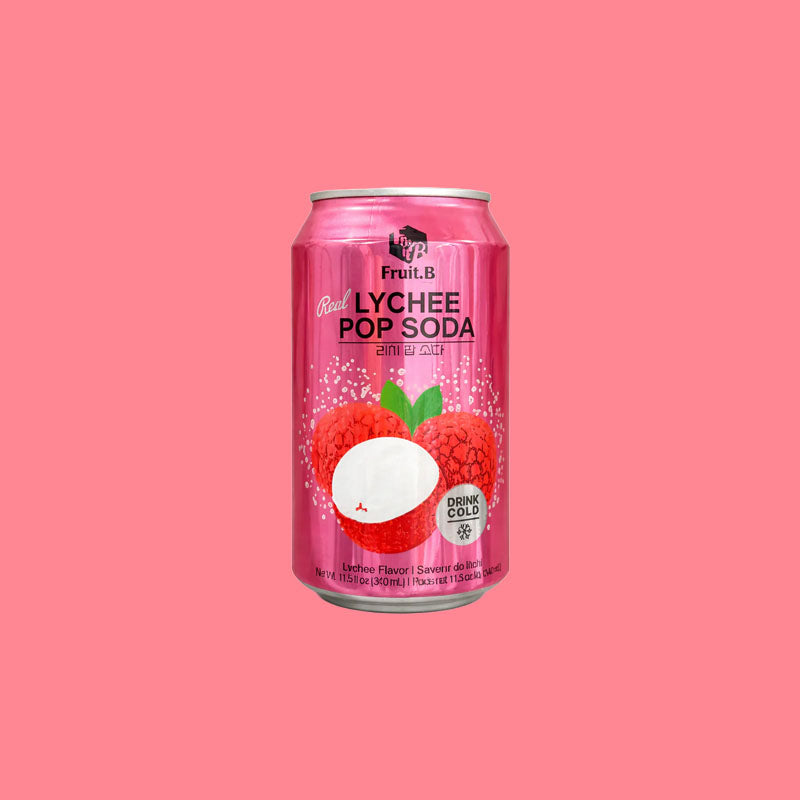 Fruit.B Lychee Pop Soda 340ml (Korea)