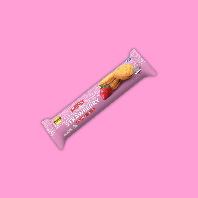 Punjas Strawberry Cream Biscuit (Fiji)