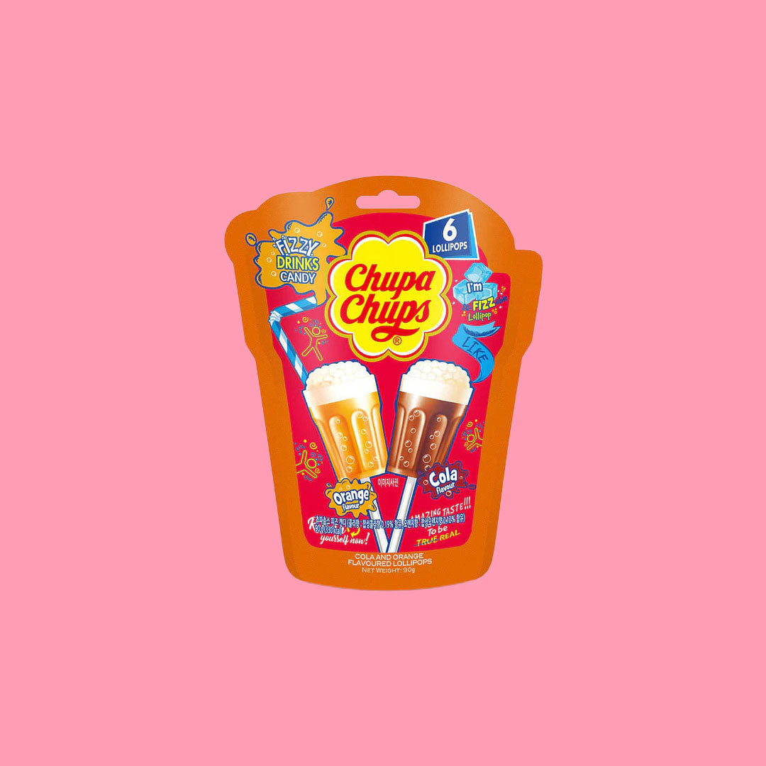 Chupa Chups Fizzy Cola & Orange Lolipops (Korea)