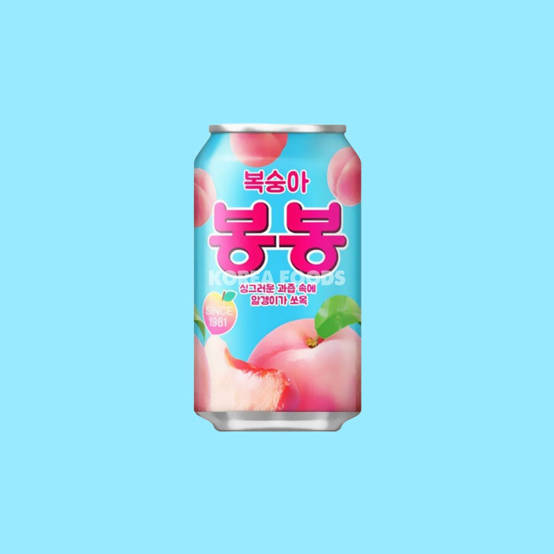 Haitai Peach Bon Bon w/ Peach Slices 340ml (Korea)