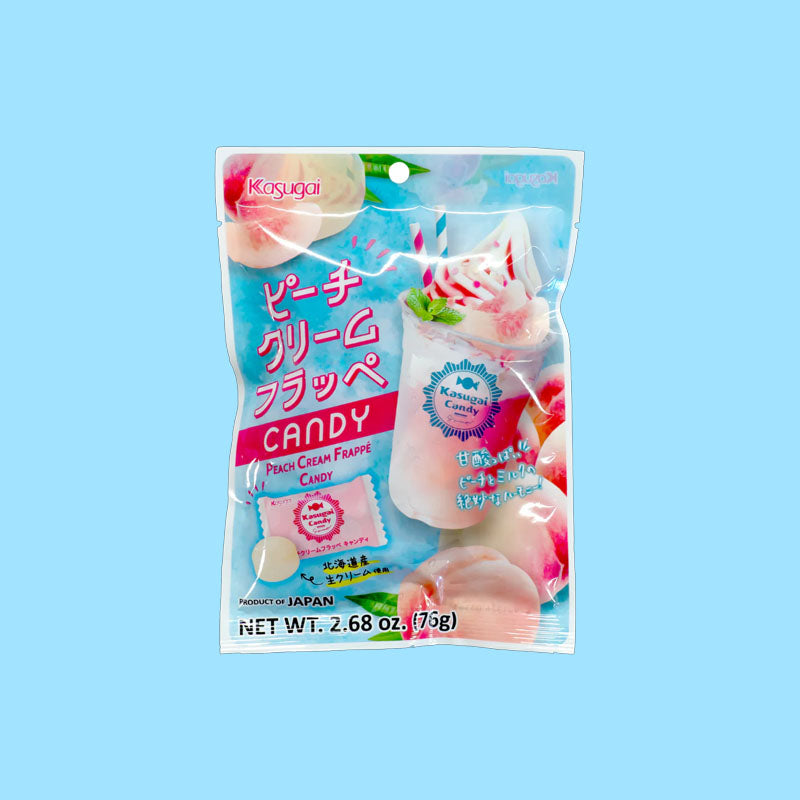 Kasugai Peach Cream Frappe Candy 2.7oz (Japan)