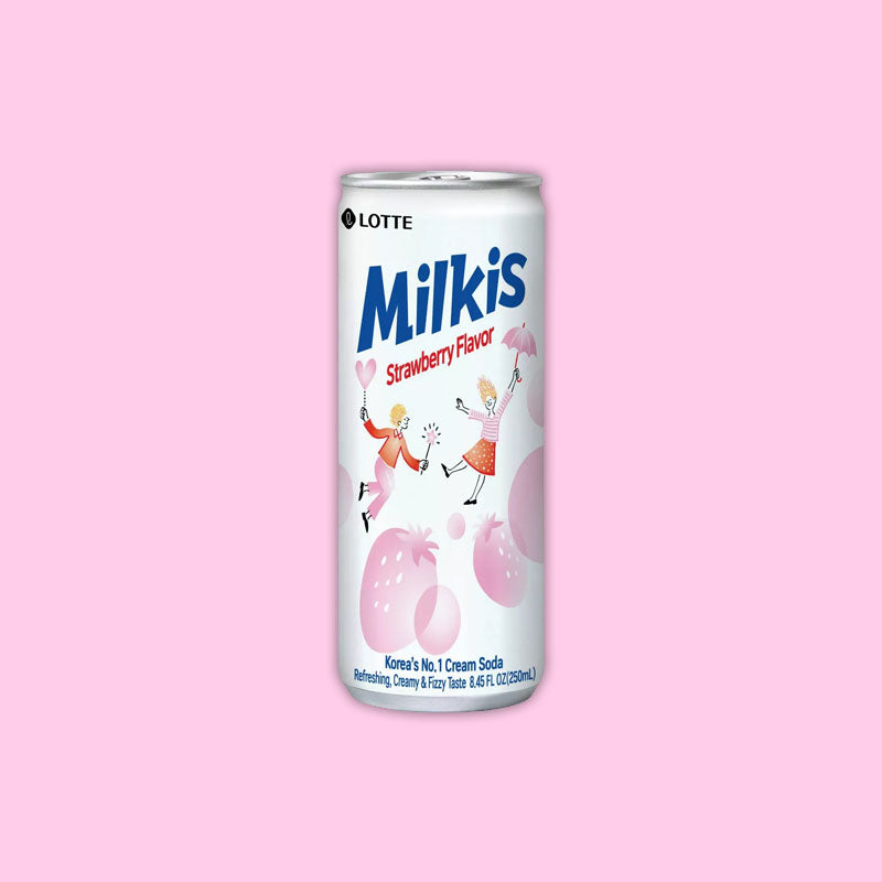 Lotte Milkis Strawberry 8.45oz (Korea)