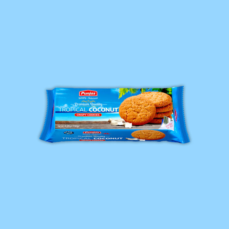 Punjas Tropical Coconut Cookies 130g (Fiji)