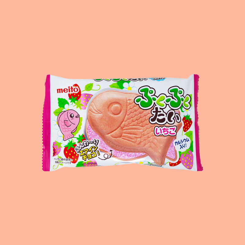 Meito Puko Puku Taiyaki Fish Aerated Strawberry 1oz (Japan)