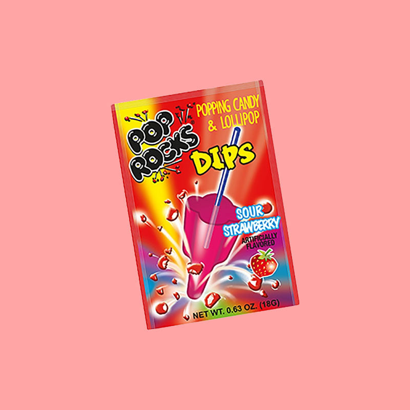 Pop Rocks Dips Sour Strawberry .63oz (USA)