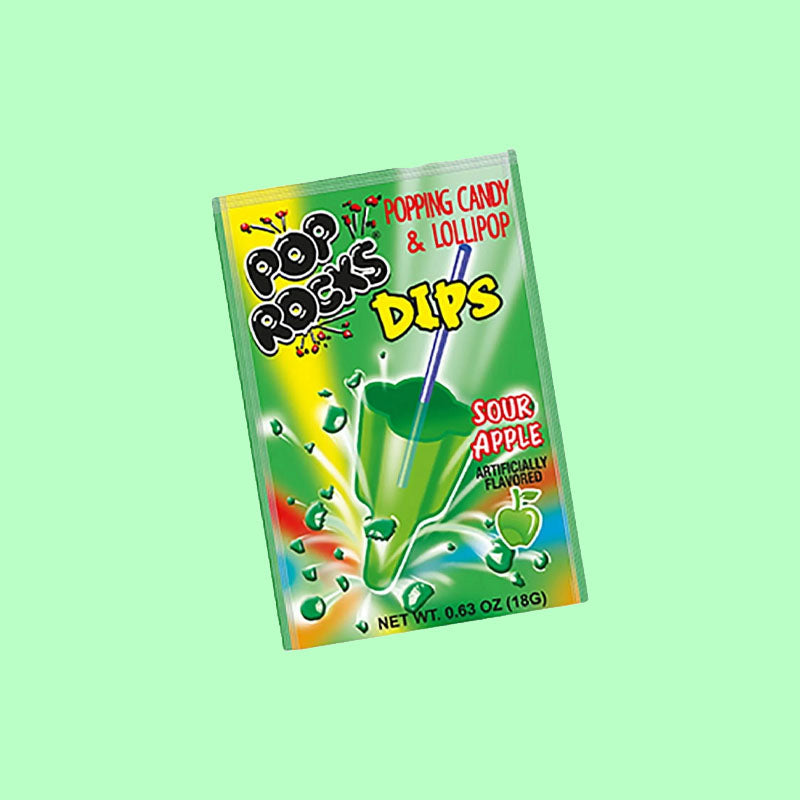 Pop Rocks Dips Sour Apple .63oz (USA)