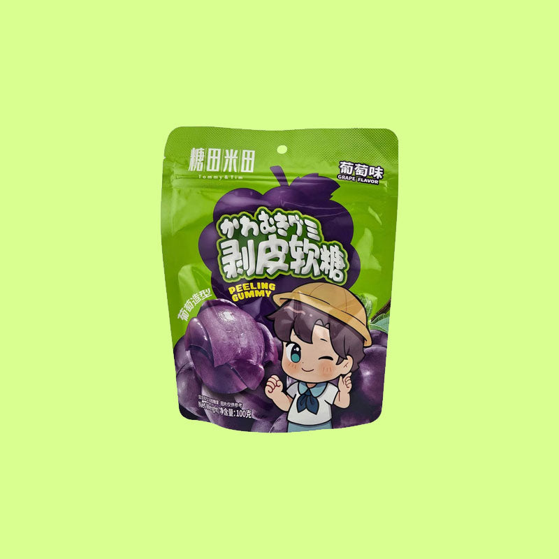 Tommy & Tim Grape Flavor Peeling Gummy 3.53oz (China)