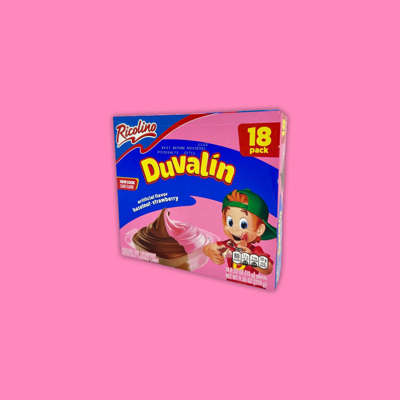 Ricolino Duvalin Hazelnut & Strawberry 18pck 15g (Mexico)
