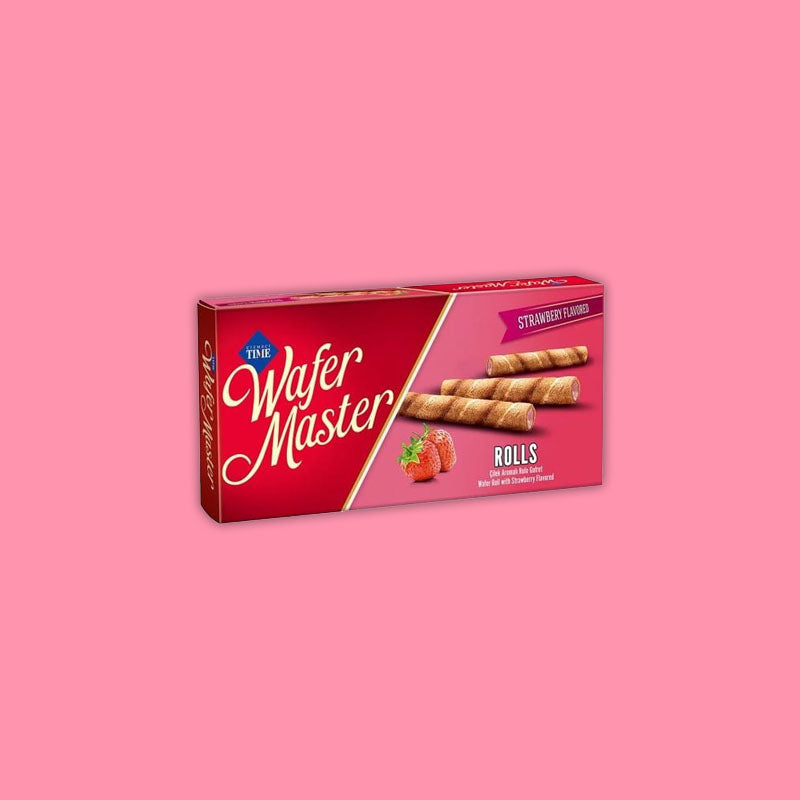 Cizmeci Time Master Wafer Strawberry Rolls 65g (Turkey)