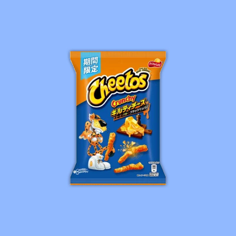 Cheetos Crunchy Guilty Cheese Garlic & Black Pepper 65g (Japan)