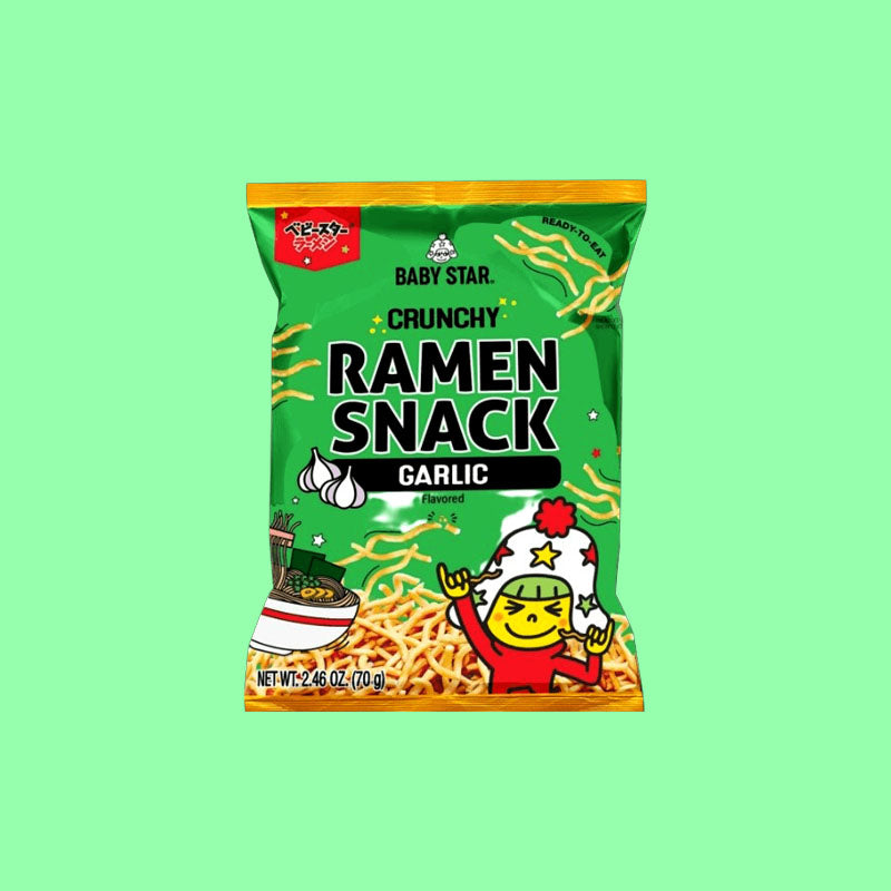 Crunchy Ramen Snack Garlic 2.46oz (Taiwan)
