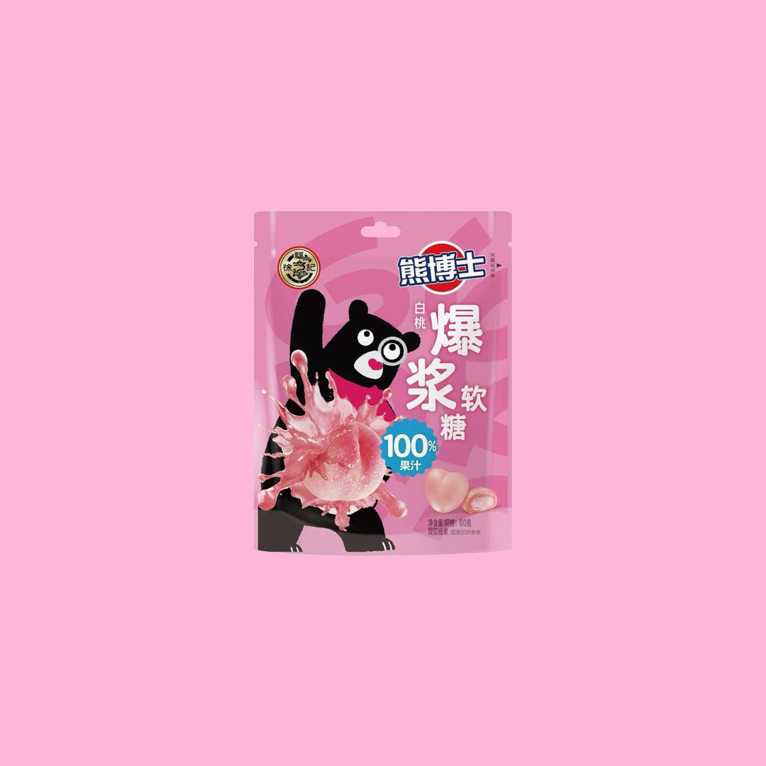 Dr. Bear White Peach Fruity Burst Gummies (Japan)