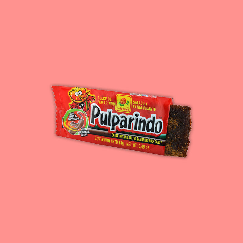 De La Rosa Pulparindo Tamarind Pulp Candy Extra Spicy 14g (Mexico)