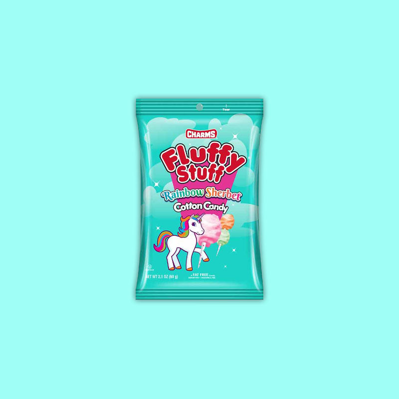 Charms Fluffy Stuff Cotton Candy Rainbow Sherbet 2.1oz (USA)