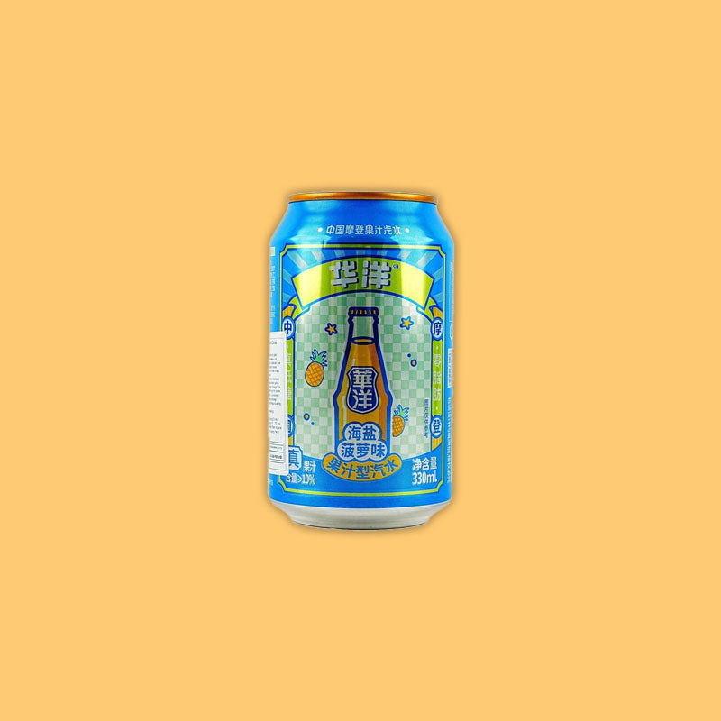 Huayang Sea Salt Soda Pineapple 11.16oz (China)