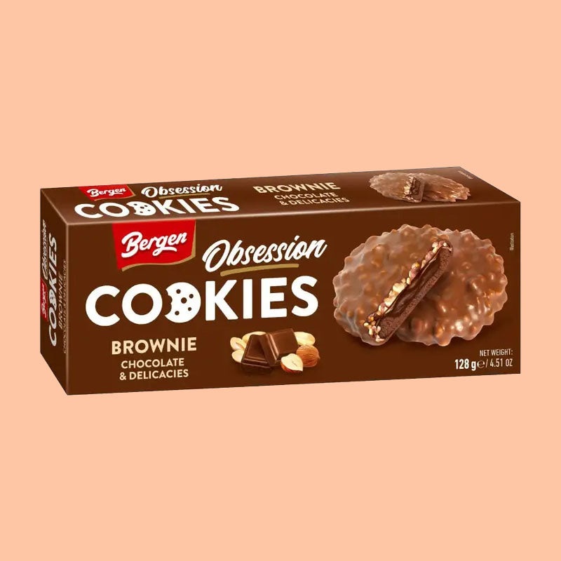 Bergen Cookies Chocolate Brownie & Nuts 128g (Europe)