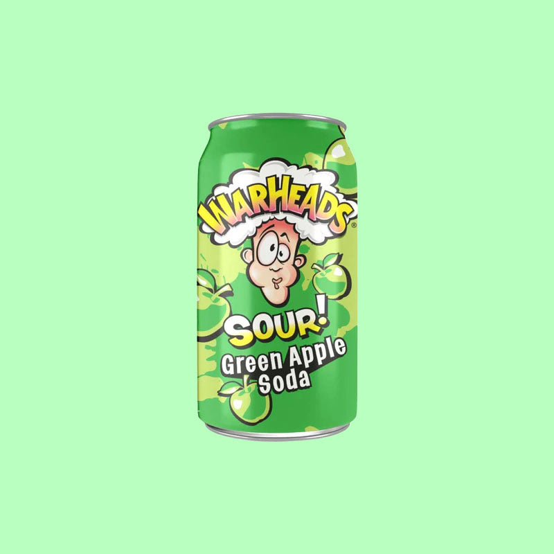 Warheads Sour Green Apple Soda 340ml (Canada)
